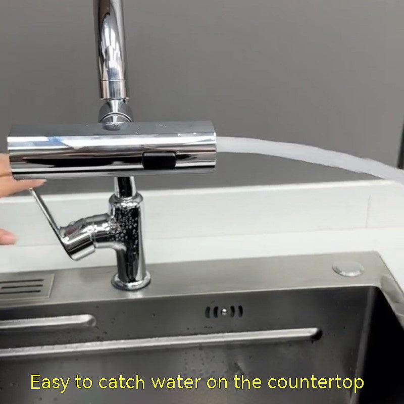 Splash-Free Rotating Kitchen Faucet – Smart Water-Saving Nozzle