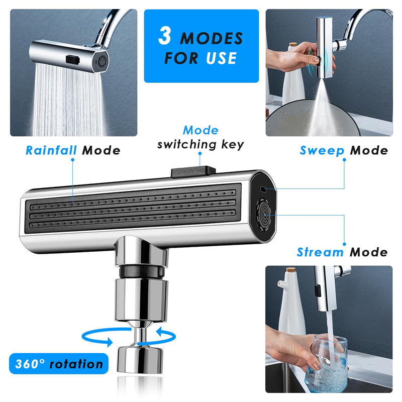 Splash-Free Rotating Kitchen Faucet – Smart Water-Saving Nozzle