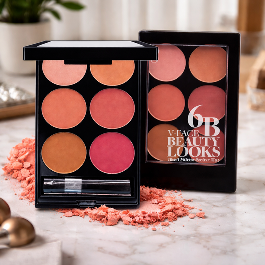 Multi-Color Blush Palette for Soft, Flawless Face Repair
