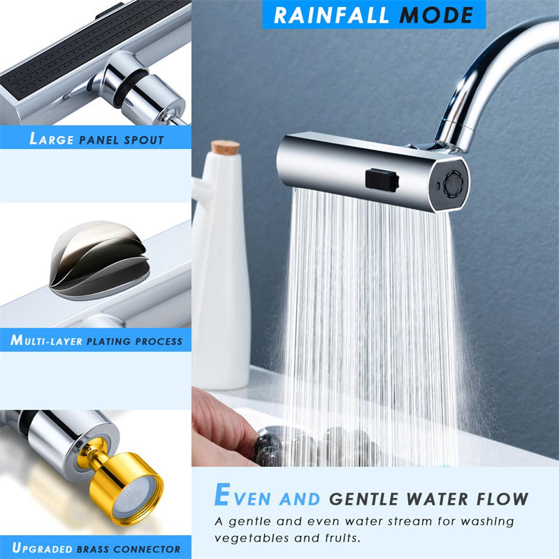 Splash-Free Rotating Kitchen Faucet – Smart Water-Saving Nozzle